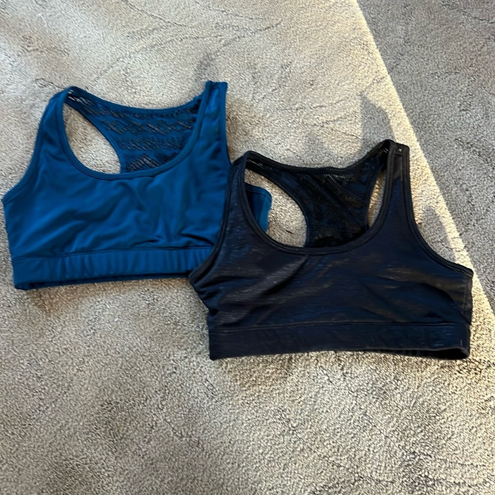 Two Zyia sports bra with lace back